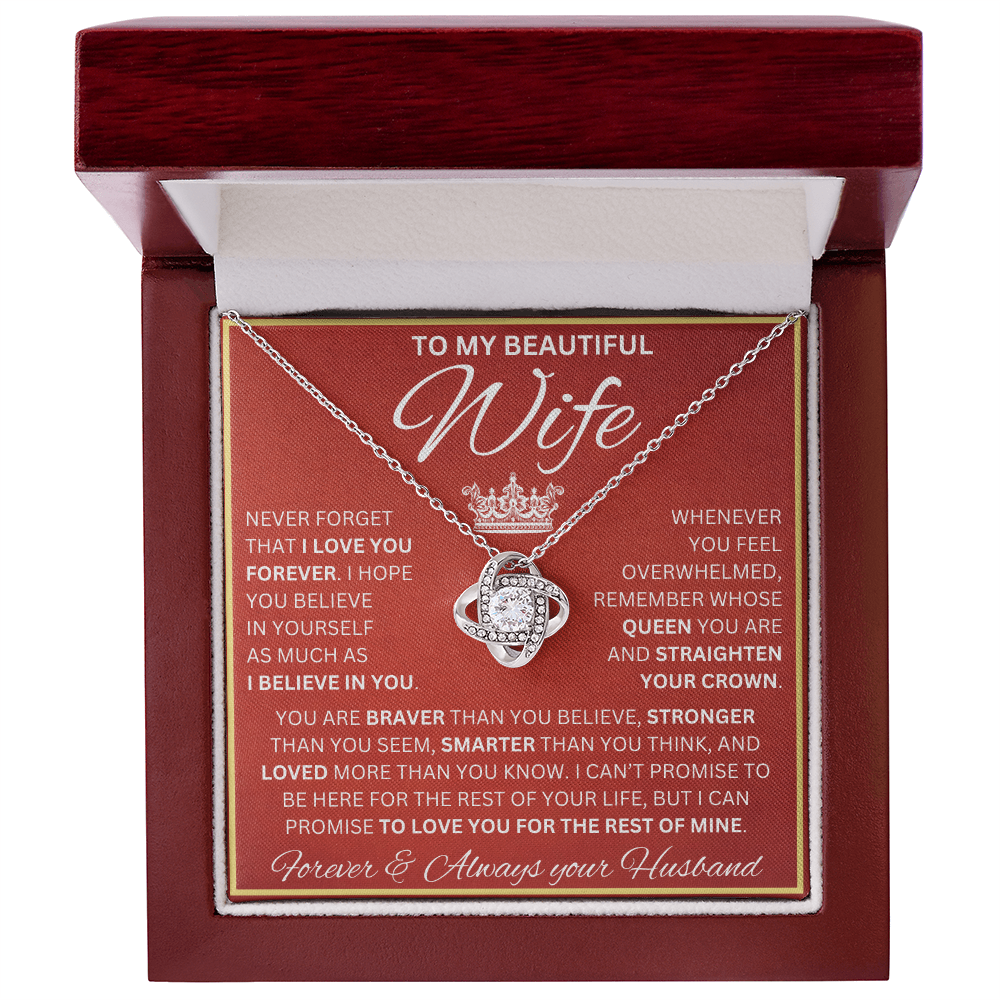 Gift for Wife | Love Knot Necklace | Never Forget I Love You