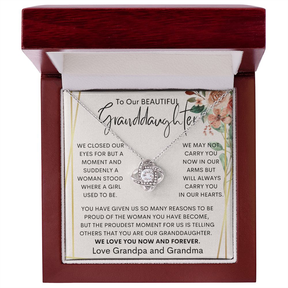 To Our Beautiful Granddaughter | Love Knot Necklace