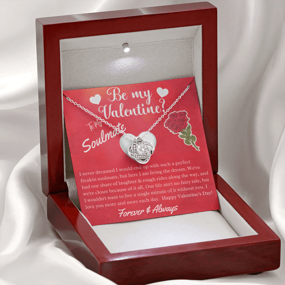 Gift for Soulmate Love Knot Necklace | Be My Valentine