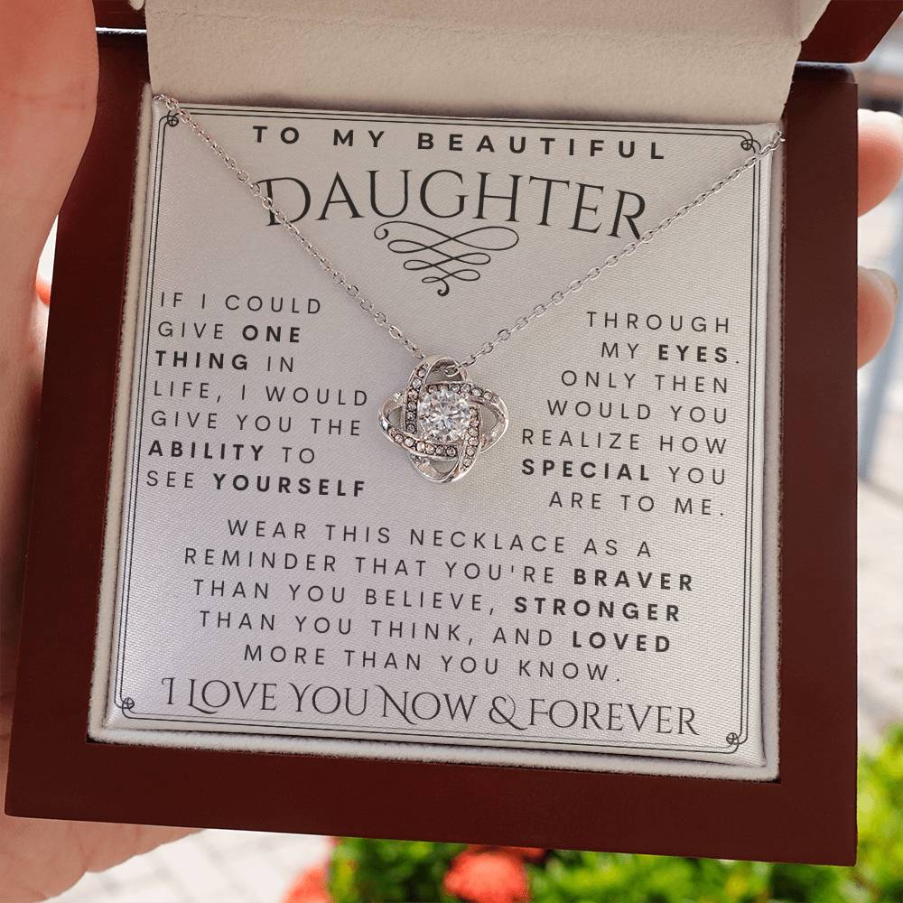 To My Daughter, Daughter Necklace, Daughter Birthday, Daughter Christmas Gift, Daughter Gift Ideas, Father Mother Daughter Gift