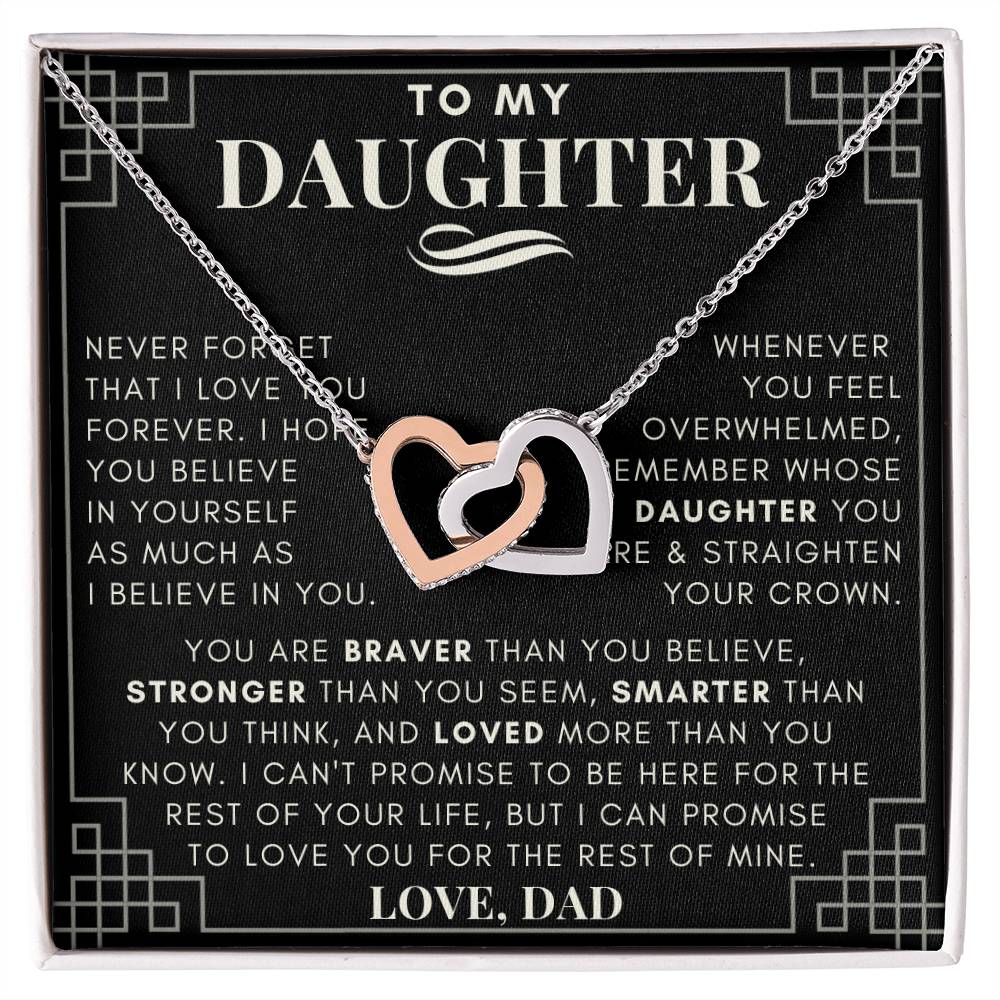 To My Daughter, Daughter Necklace, Daughter Birthday, Daughter Christmas Gift, Daughter Gift Ideas, Father Mother Daughter Gift