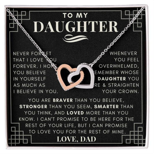 To My Daughter, Daughter Necklace, Daughter Birthday, Daughter Christmas Gift, Daughter Gift Ideas, Father Mother Daughter Gift