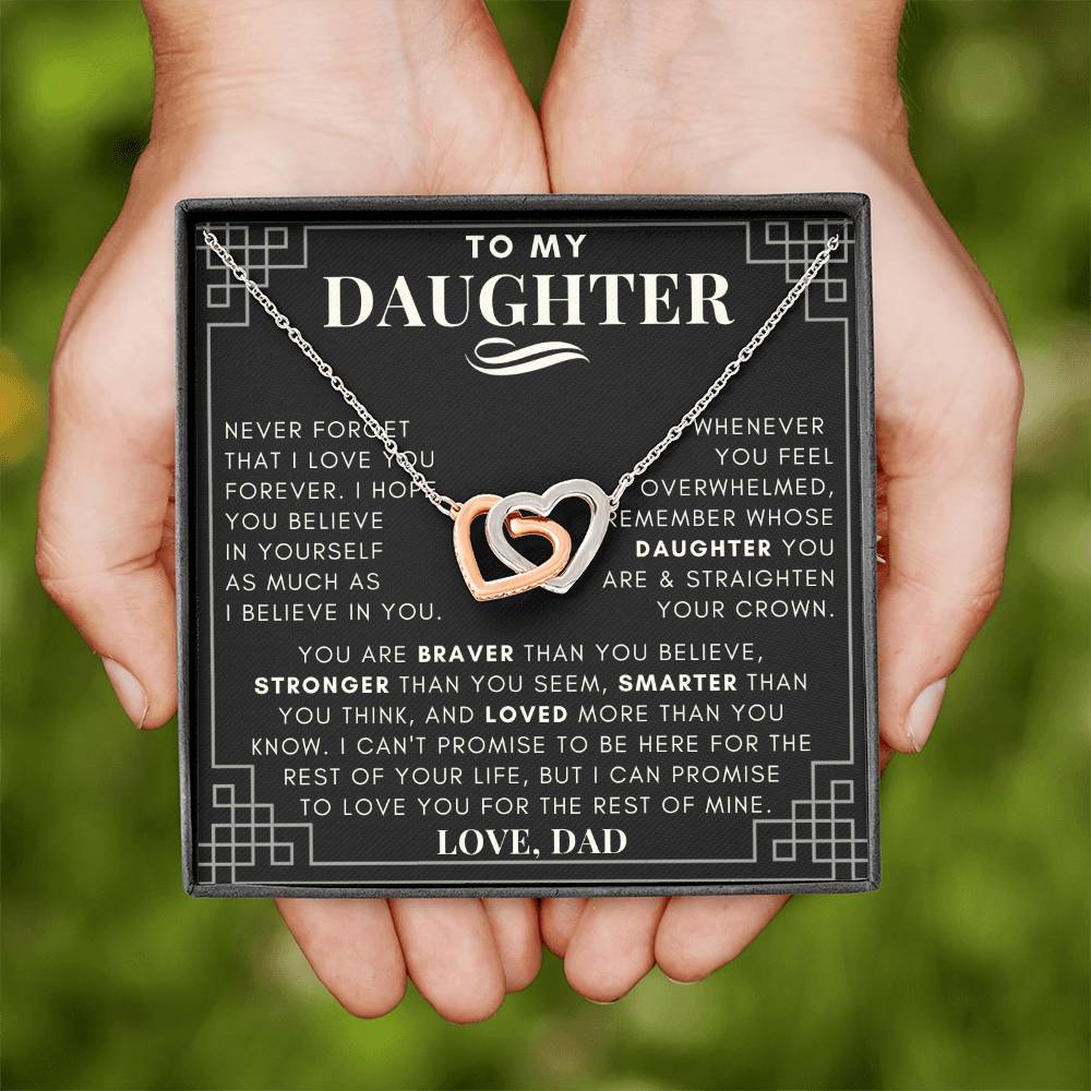 To My Daughter, Daughter Necklace, Daughter Birthday, Daughter Christmas Gift, Daughter Gift Ideas, Father Mother Daughter Gift