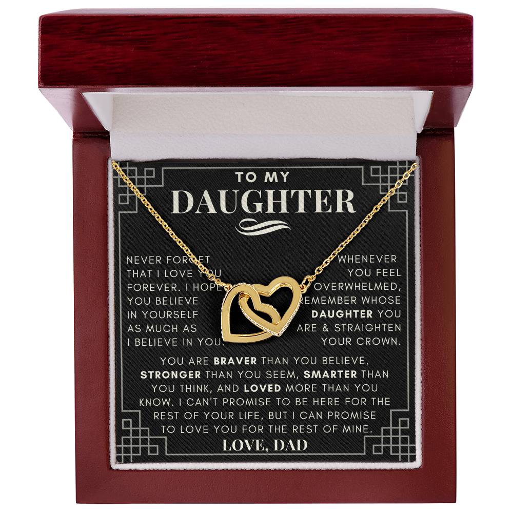 To My Daughter, Daughter Necklace, Daughter Birthday, Daughter Christmas Gift, Daughter Gift Ideas, Father Mother Daughter Gift