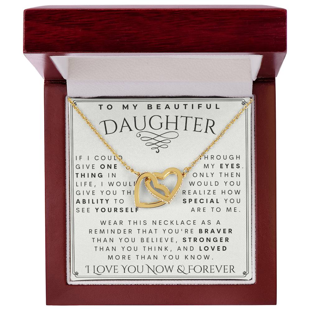 To My Daughter, Daughter Necklace, Daughter Birthday, Daughter Christmas Gift, Daughter Gift Ideas, Father Mother Daughter Gift