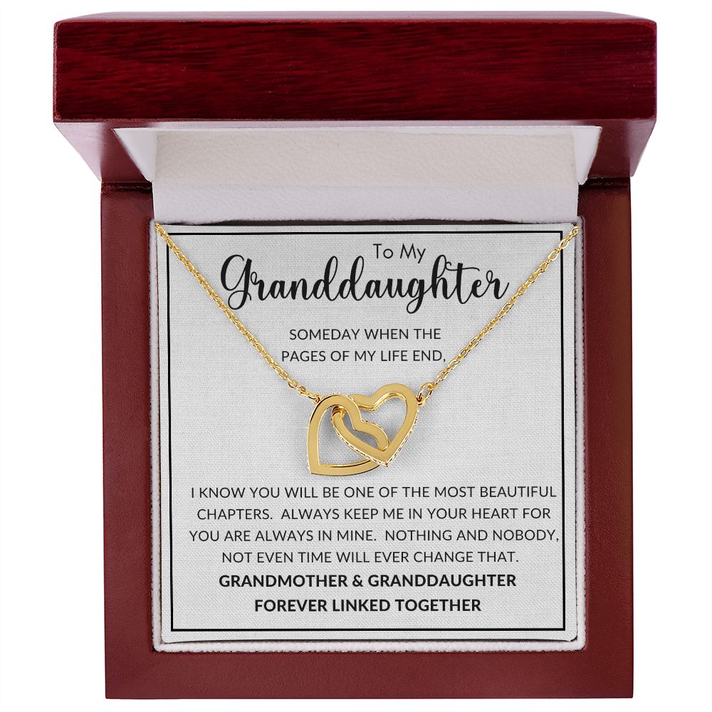 To My Granddaughter | Interlocking Hearts necklace