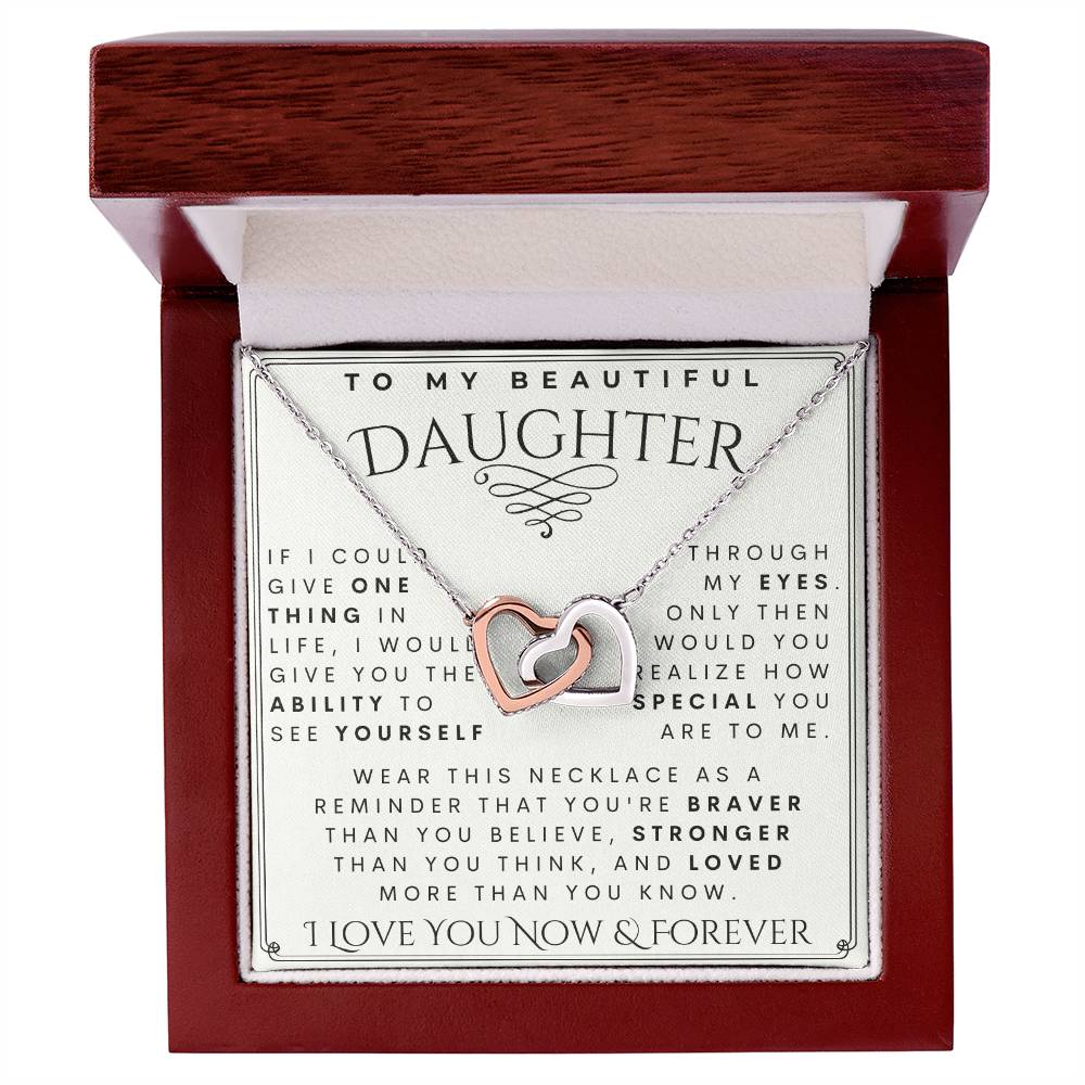 To My Daughter, Daughter Necklace, Daughter Birthday, Daughter Christmas Gift, Daughter Gift Ideas, Father Mother Daughter Gift