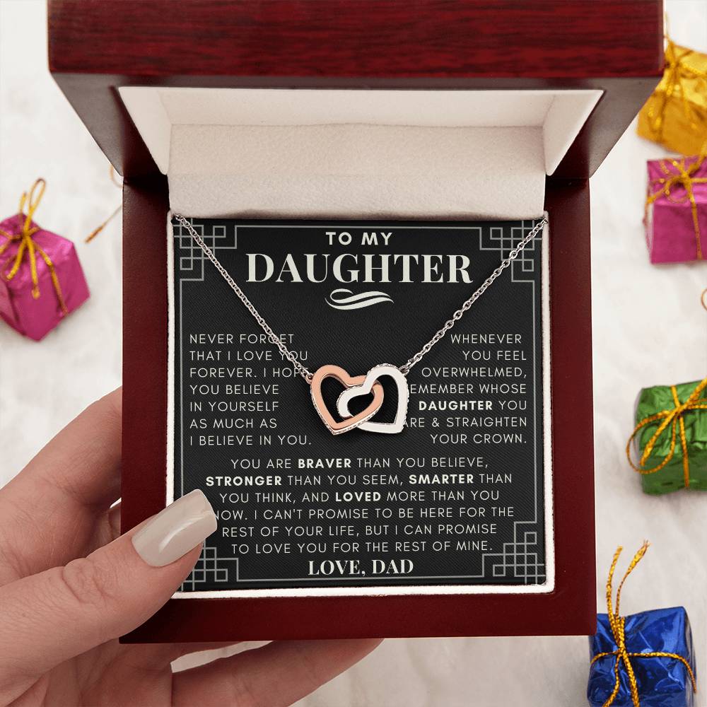 To My Daughter, Daughter Necklace, Daughter Birthday, Daughter Christmas Gift, Daughter Gift Ideas, Father Mother Daughter Gift