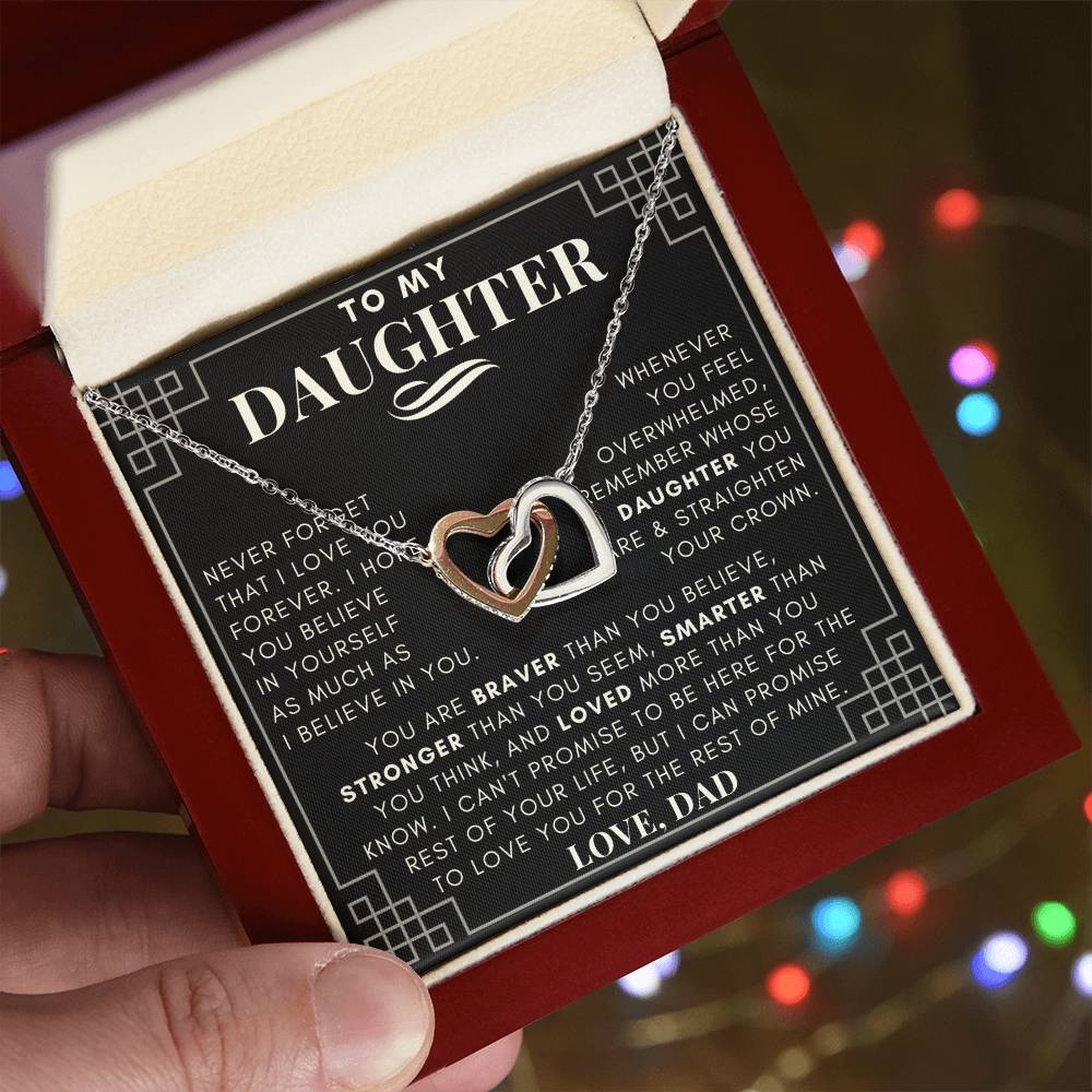 To My Daughter, Daughter Necklace, Daughter Birthday, Daughter Christmas Gift, Daughter Gift Ideas, Father Mother Daughter Gift