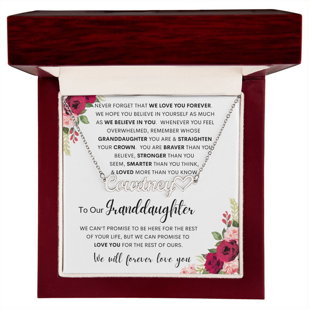 To Our Granddaughter | Personalized Heart Name Necklace