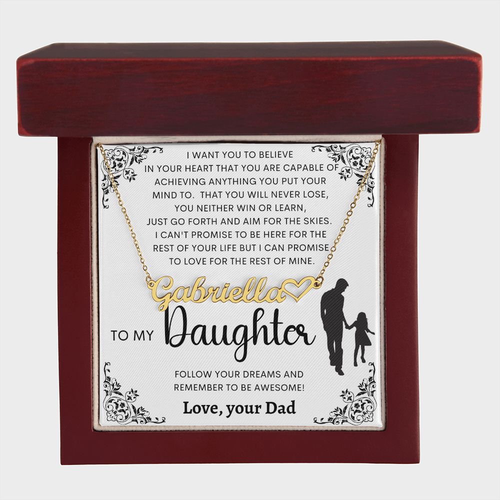 To My Daughter | Personalized Heart Name Necklace
