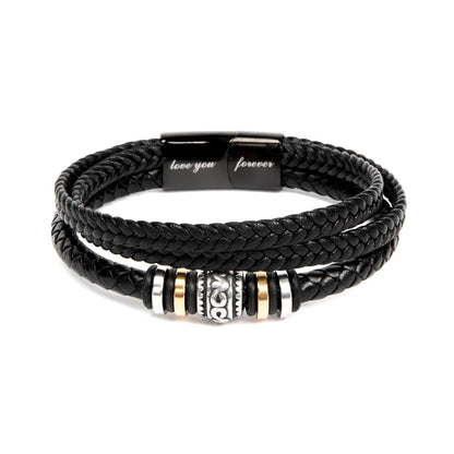 To My Grandson - Men's "Love You Forever" Bracelet
