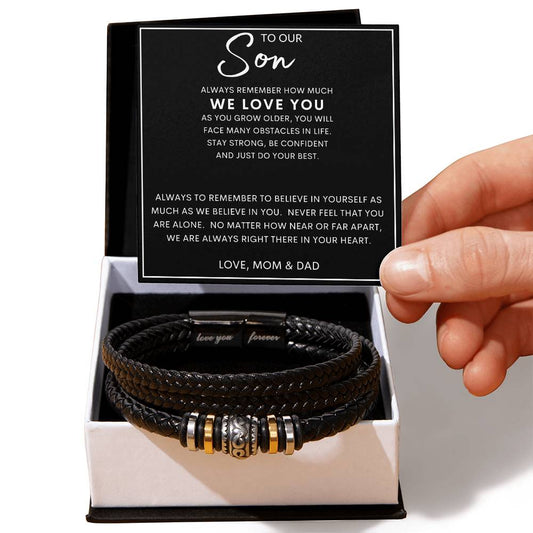To Our Son Men's "Love You Forever" Bracelet