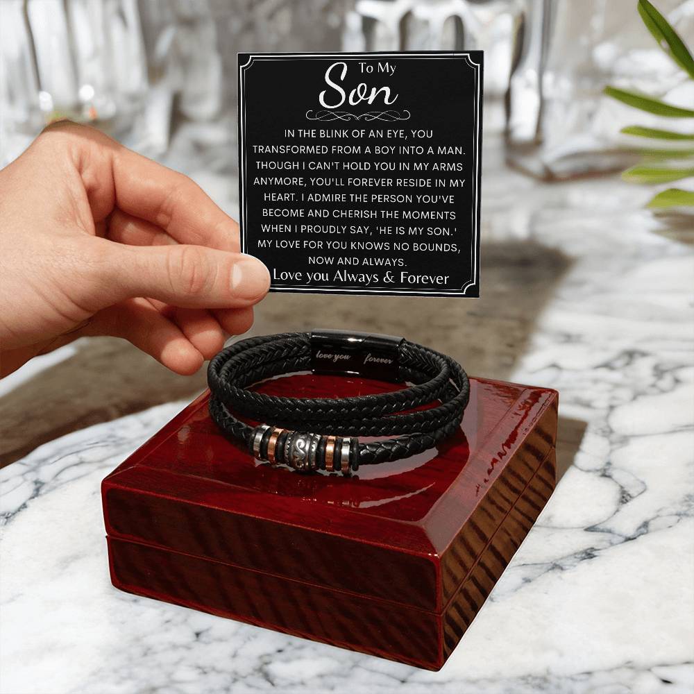 To My Son | Son Birthday Gift | Mens Cuff Bracelet | Gift From Mother | Birthday Gift From Mom | Gift For Him | Gift For Son From Dad