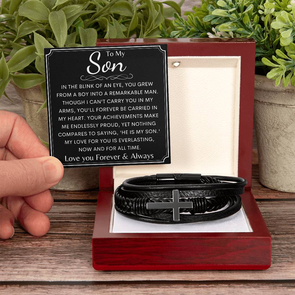To My Son | Son Birthday Gift | Mens Cuff Bracelet | Gift From Mother | Birthday Gift From Mom | Gift For Him | Gift For Son From Dad