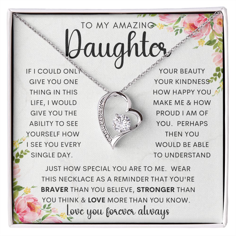 To My Amazing Daughter | Forever Love Necklace