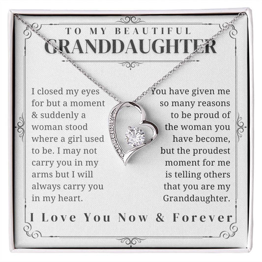 To My Granddaughter - Forever Love Necklace