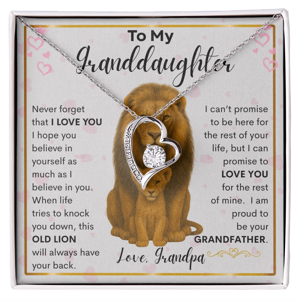 Gift for Granddaughter "I Believe In You" Love Knot Necklace