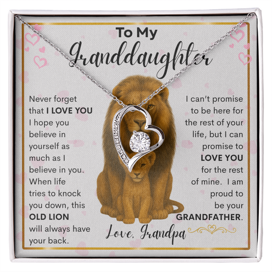 Gift for Granddaughter "I Believe In You" Love Knot Necklace