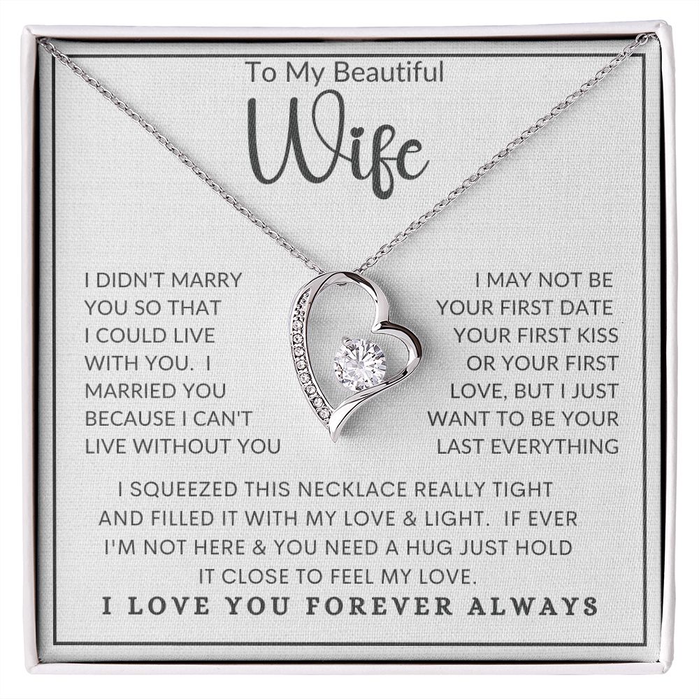 To My Beautiful Wife | Forever Love Necklace