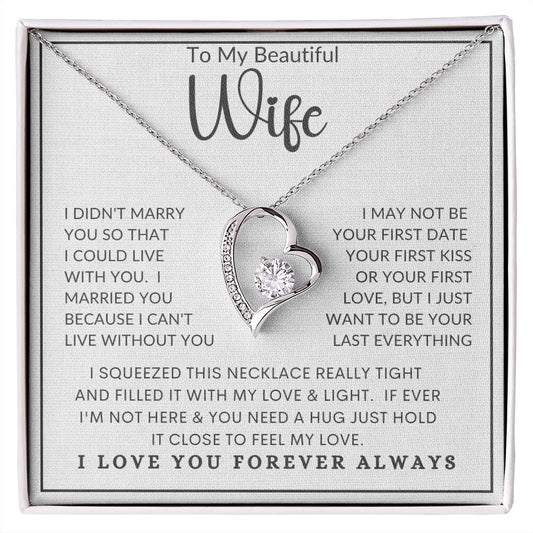 To My Beautiful Wife | Forever Love Necklace