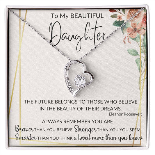 To My Beautiful Daughter | Forever Love Necklace