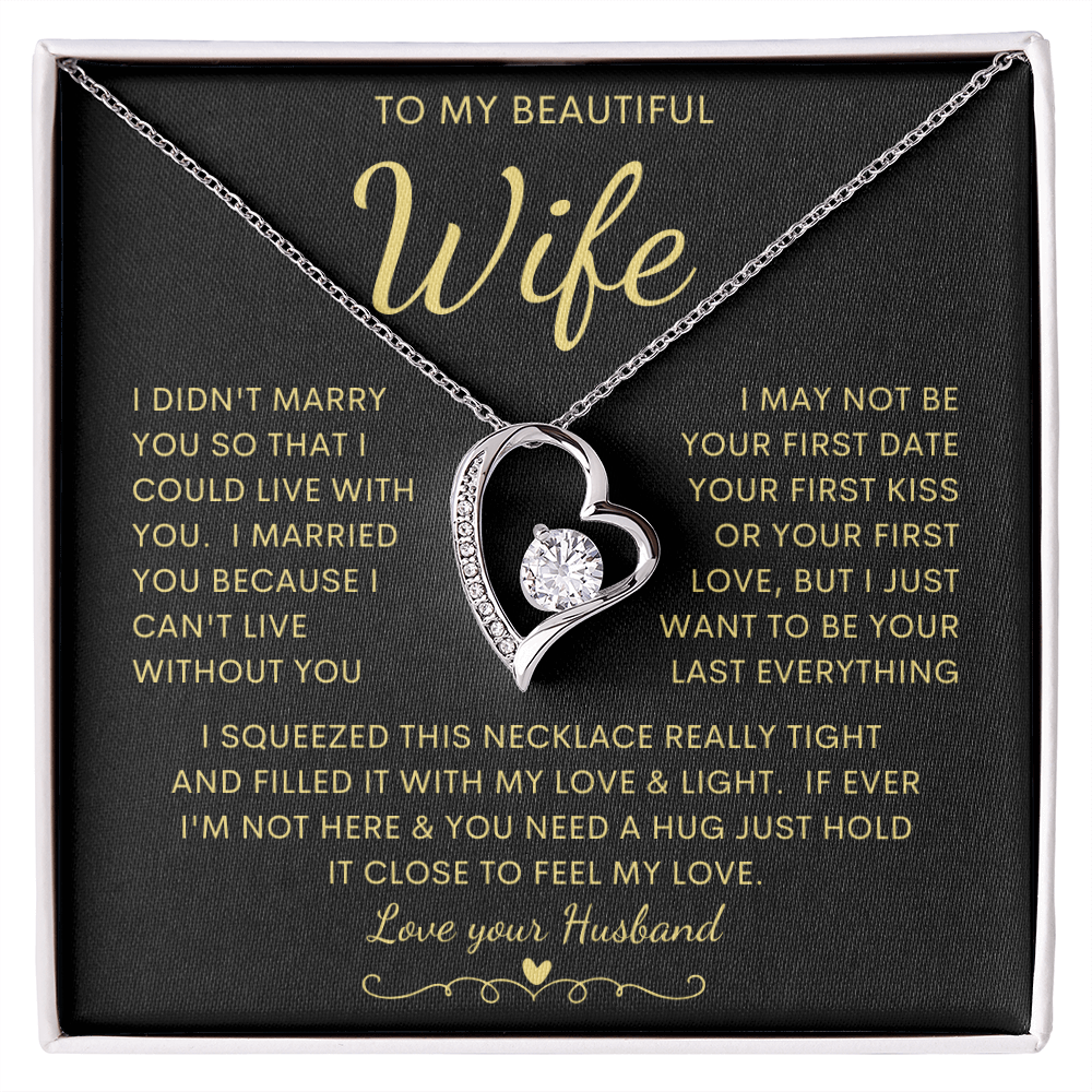 To My Beautiful Wife Forever Love Necklace