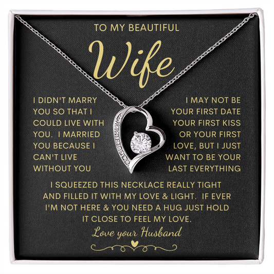 To My Beautiful Wife Forever Love Necklace
