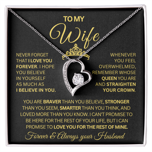 Gift for Wife | Forever Love Necklace | You Are My Queen