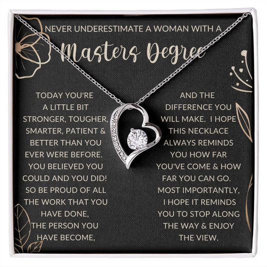 Never Underestimate a woman | Forever Love Necklace