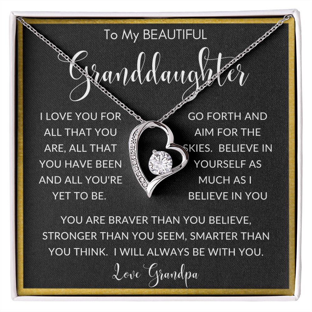 To My Beautiful Granddaughter from Grandpa | Forever Love Necklace