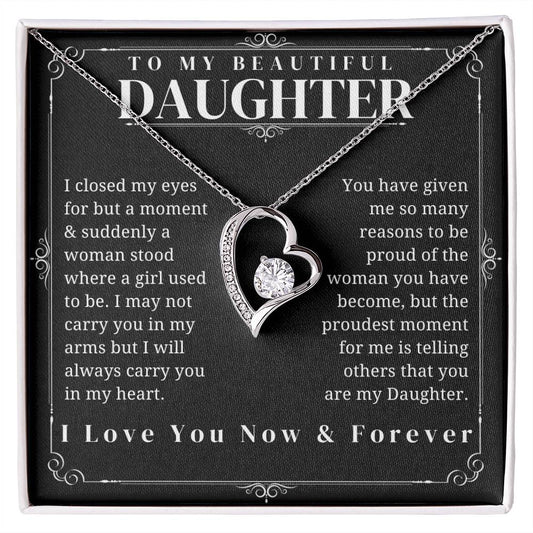 To My Beautuful Daughter - Forever Love Necklace