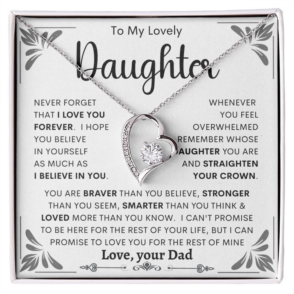 To My Lovely Daughter | Forever Love Necklace