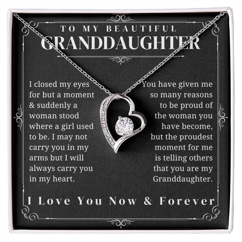 To My Granddaughter - Forever Love Necklace