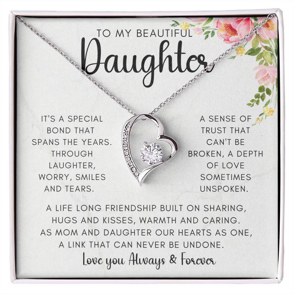 To My Beautiful Daughter | Forever Love Necklace
