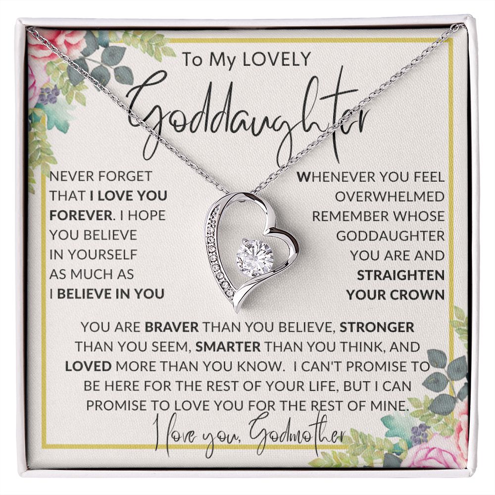 To My Lovely Goddaughter | Forever Love Necklace