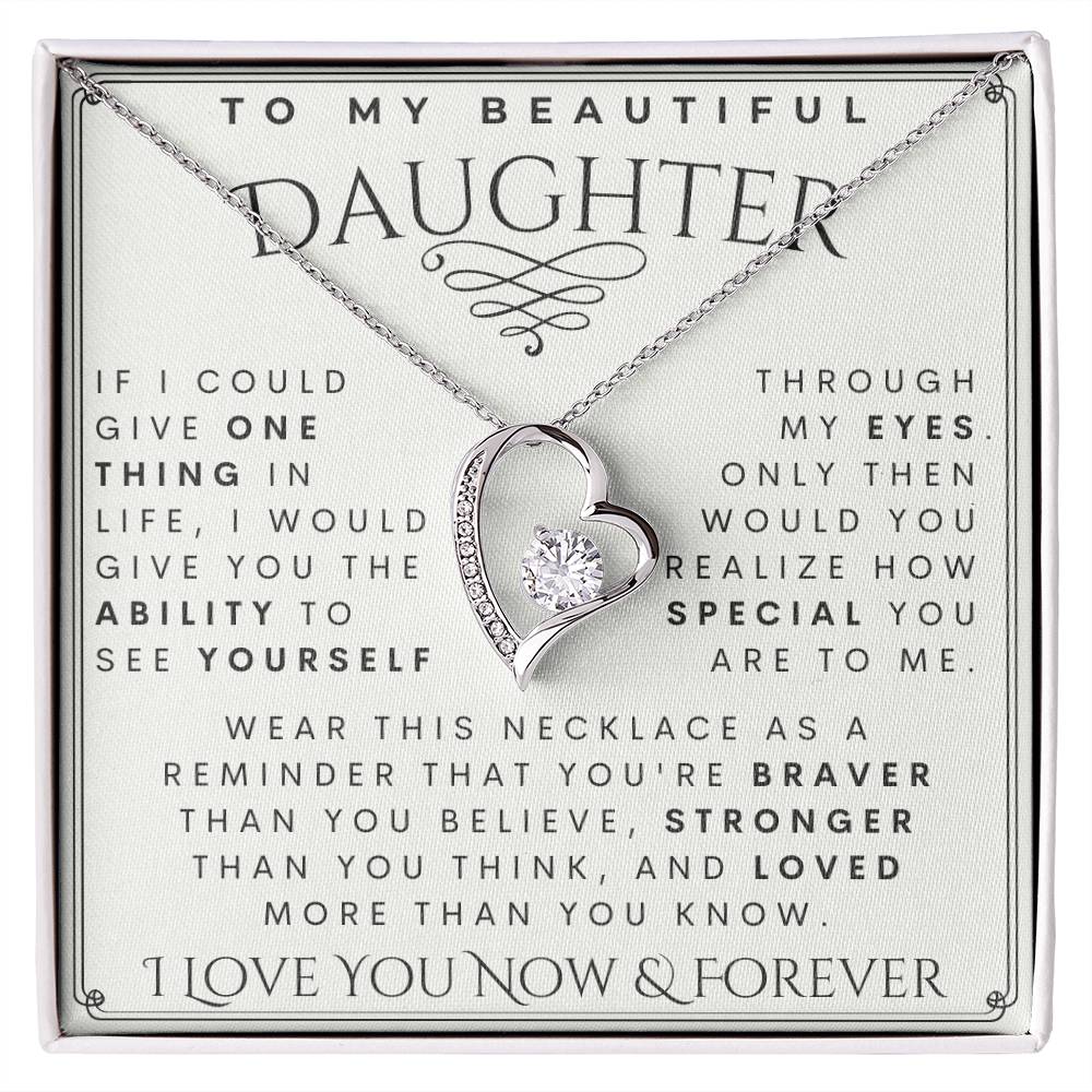 To My Daughter, Daughter Necklace, Daughter Birthday, Daughter Christmas Gift, Daughter Gift Ideas, Father Mother Daughter Gift