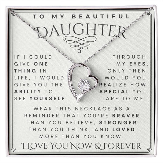 To My Daughter, Daughter Necklace, Daughter Birthday, Daughter Christmas Gift, Daughter Gift Ideas, Father Mother Daughter Gift
