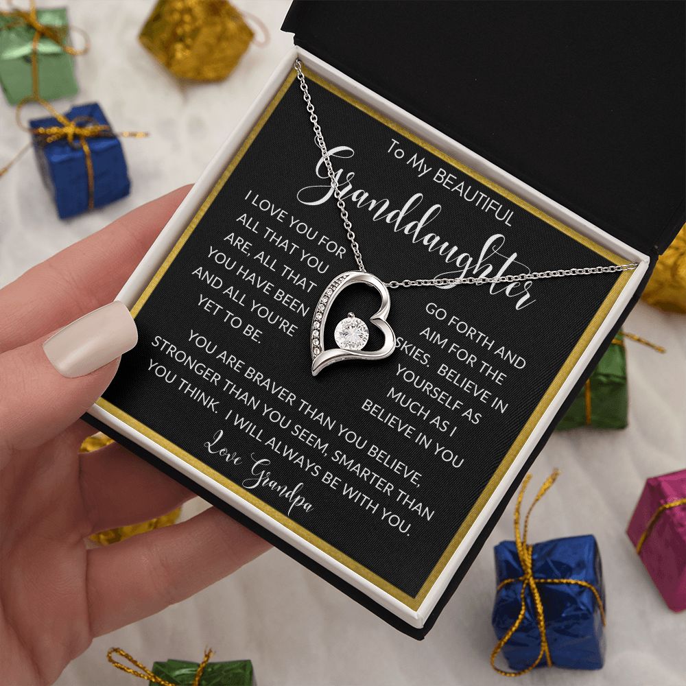 To My Beautiful Granddaughter from Grandpa | Forever Love Necklace