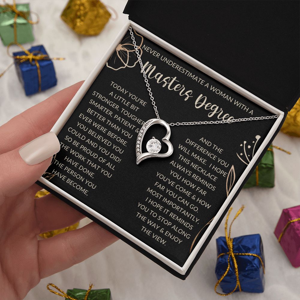 Never Underestimate a woman | Forever Love Necklace