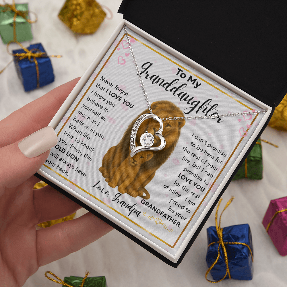 Gift for Granddaughter "I Believe In You" Love Knot Necklace