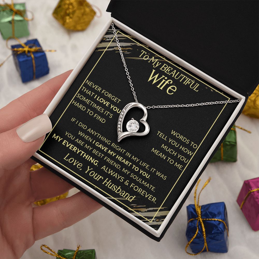 To My Beautiful Wife | Forever Love Necklace