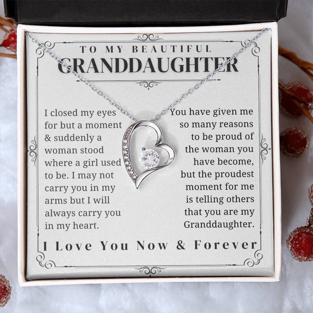 To My Granddaughter - Forever Love Necklace