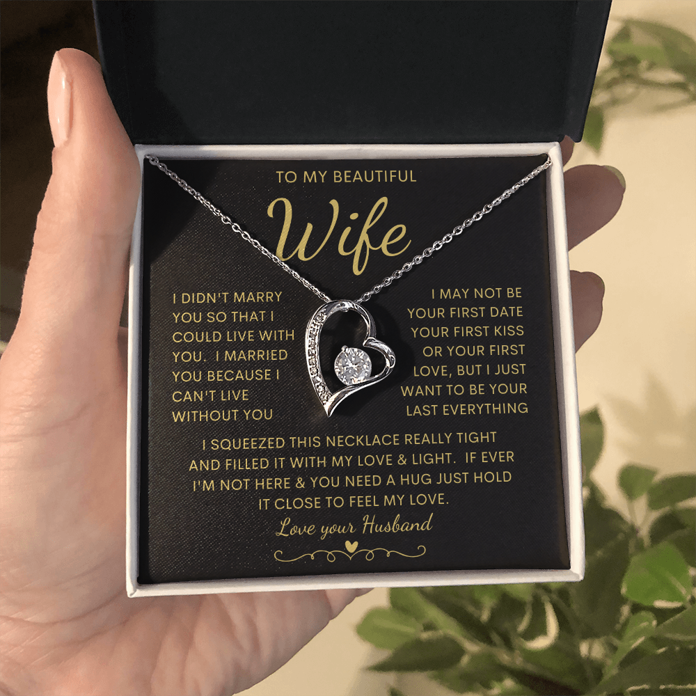 To My Beautiful Wife Forever Love Necklace