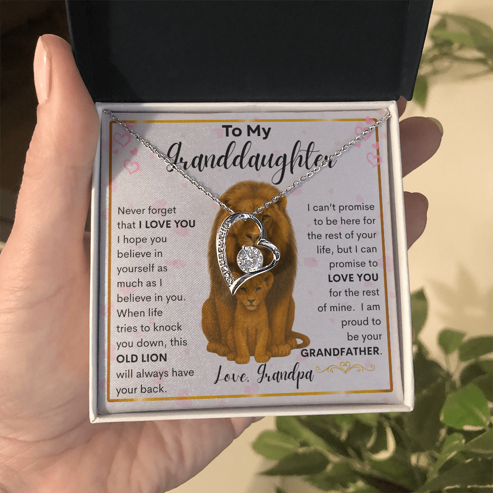 Gift for Granddaughter "I Believe In You" Love Knot Necklace