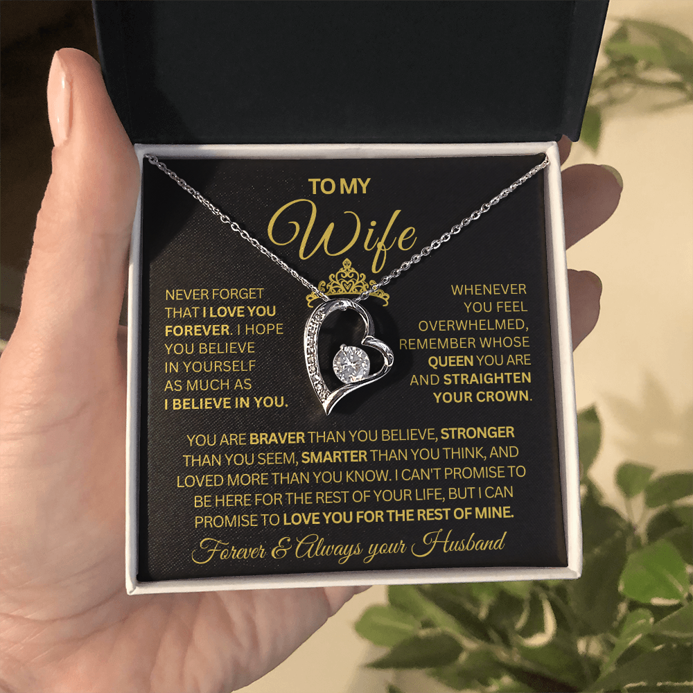 Gift for Wife | Forever Love Necklace | You Are My Queen