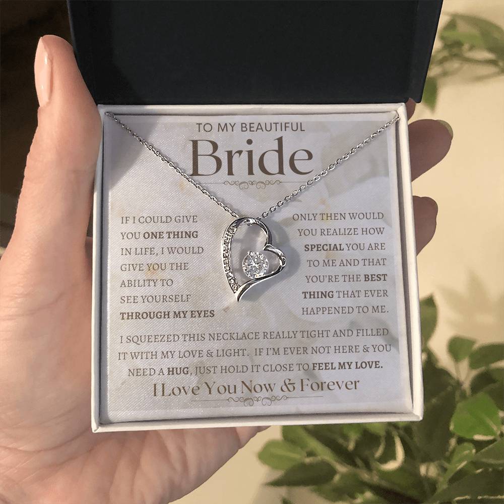 To My Bride Necklace, Anniversary Gift, Wife Gift Ideas, Wedding Gift From Husband, Wife Birthday Gift, Romantic Gift Wife, Anniversary Wife