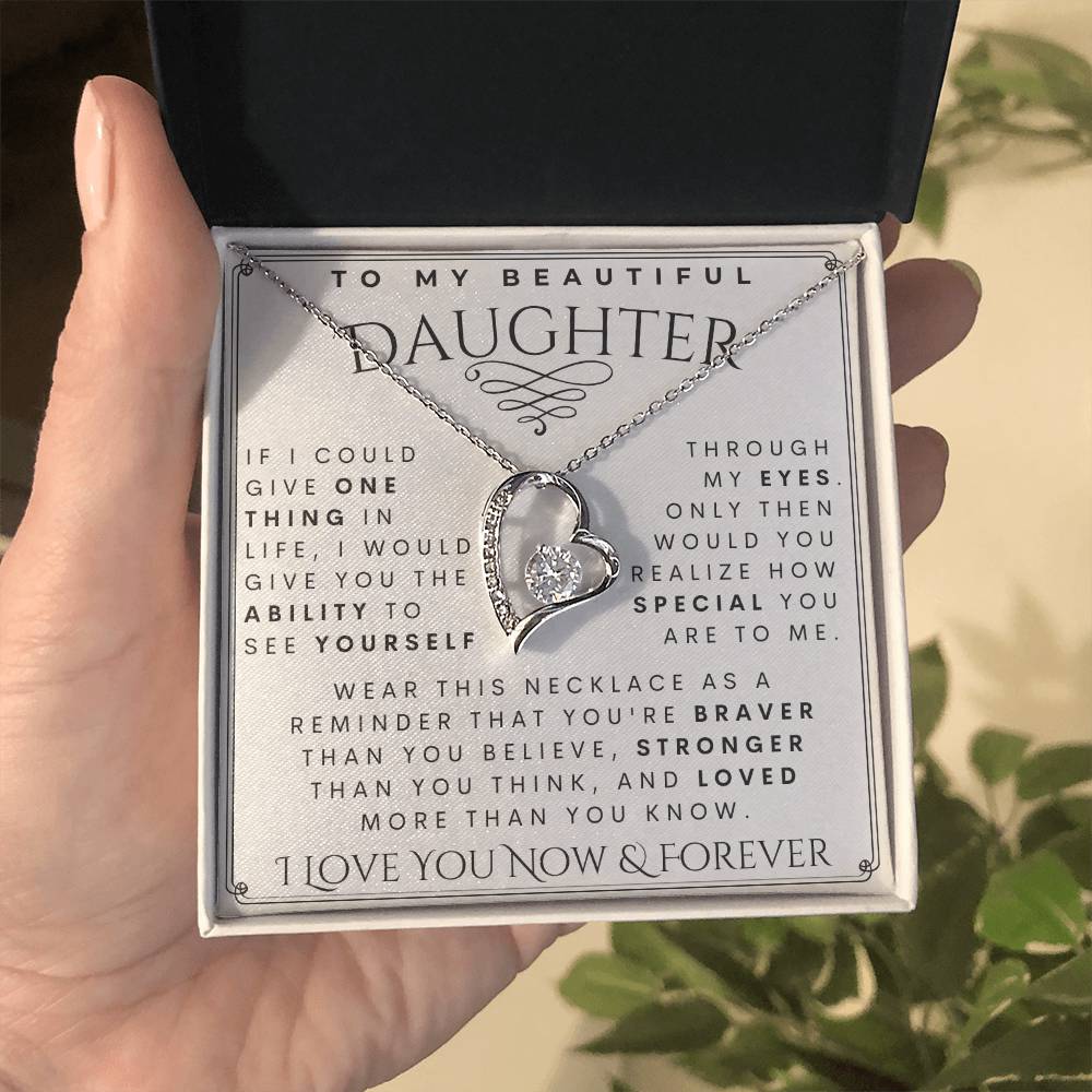 To My Daughter, Daughter Necklace, Daughter Birthday, Daughter Christmas Gift, Daughter Gift Ideas, Father Mother Daughter Gift