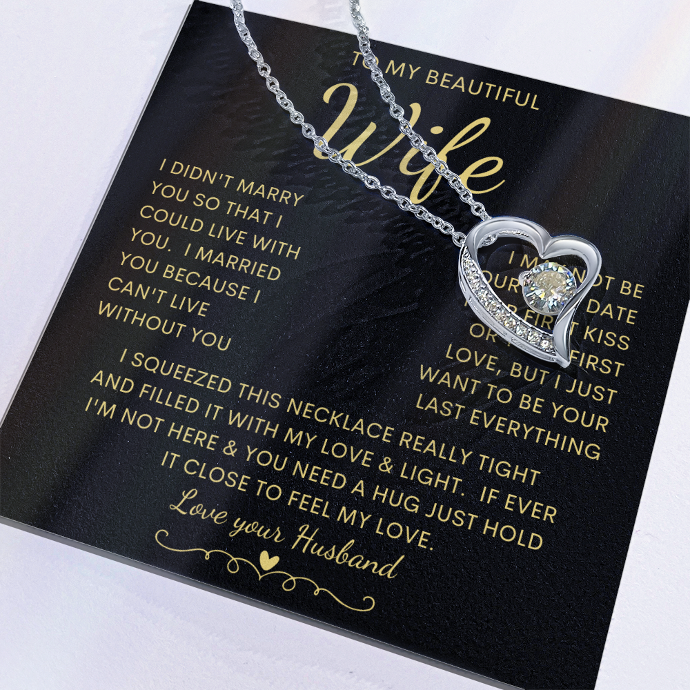To My Beautiful Wife Forever Love Necklace