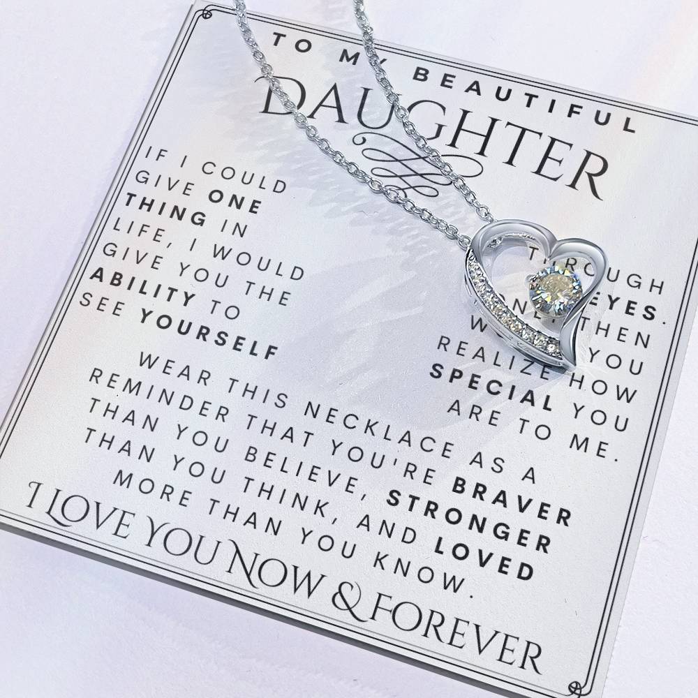 To My Daughter, Daughter Necklace, Daughter Birthday, Daughter Christmas Gift, Daughter Gift Ideas, Father Mother Daughter Gift